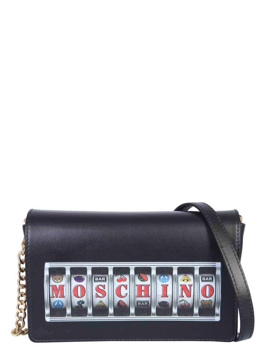 MOSCHINO MACHINE SLOT LEATHER BAG Eleonora Bonucci