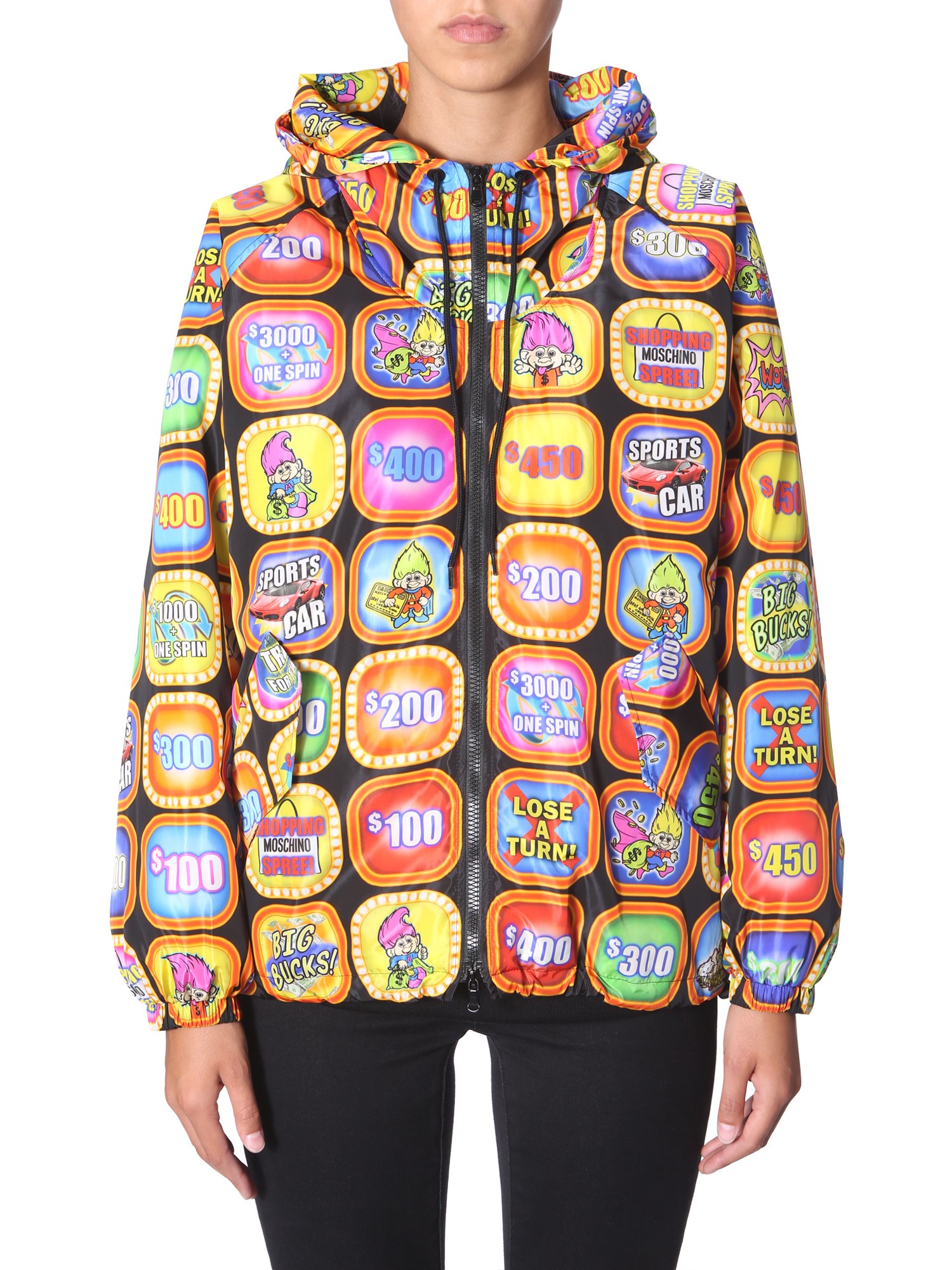 moschino hooded jacket