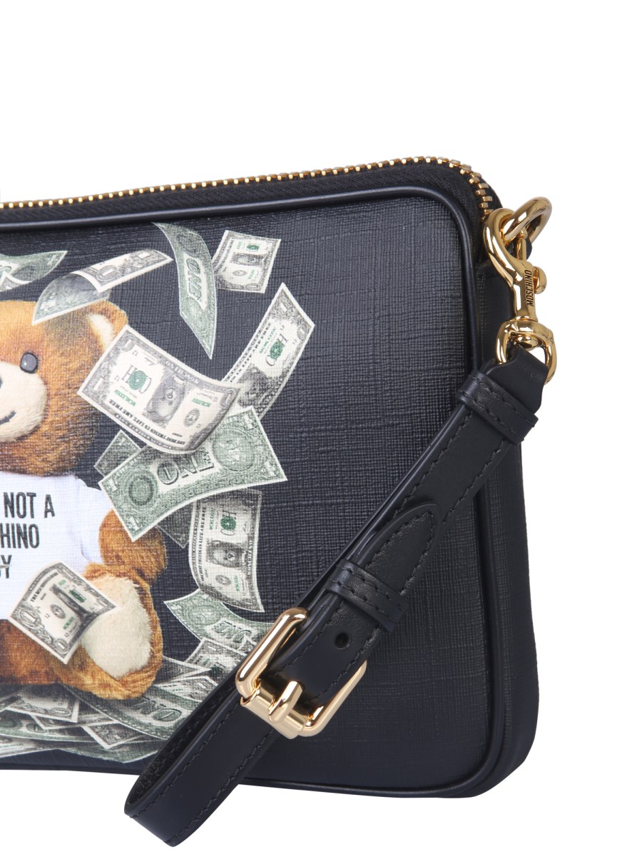 MOSCHINO - DOLLAR TEDDY BEAR MINI SHOULDER BAG WITH LOGO - Eleonora Bonucci