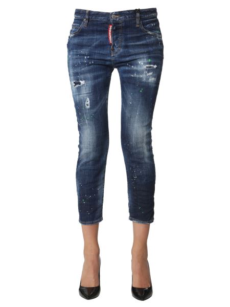 Dsquared Cool Girl Cropped Medium Wash 