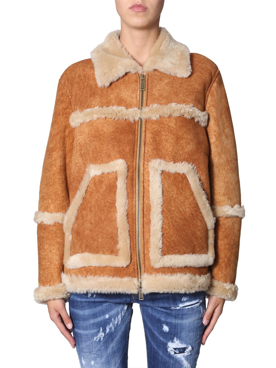 DSQUARED SHEEPSKIN JACKET WITH POCKETS Eleonora Bonucci