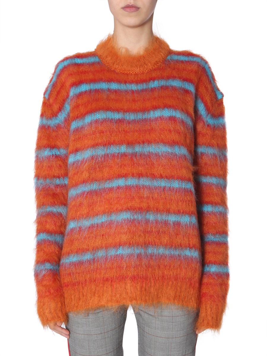 MARNI - STRIPED MOHAIR SWEATER - Eleonora Bonucci