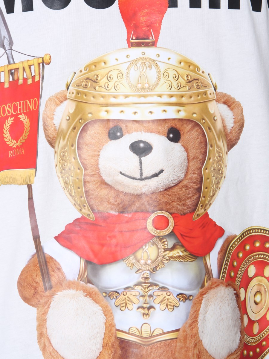 MOSCHINO - ROMAN TEDDY BEAR COTTON JERSEY T-SHIRT - Eleonora Bonucci