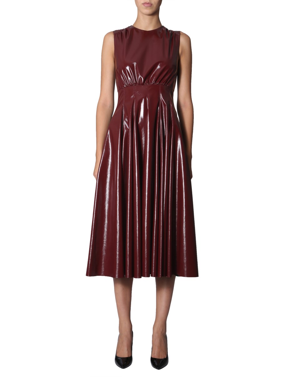 MSGM - CREW NECK LEATHER DRESS - Eleonora Bonucci
