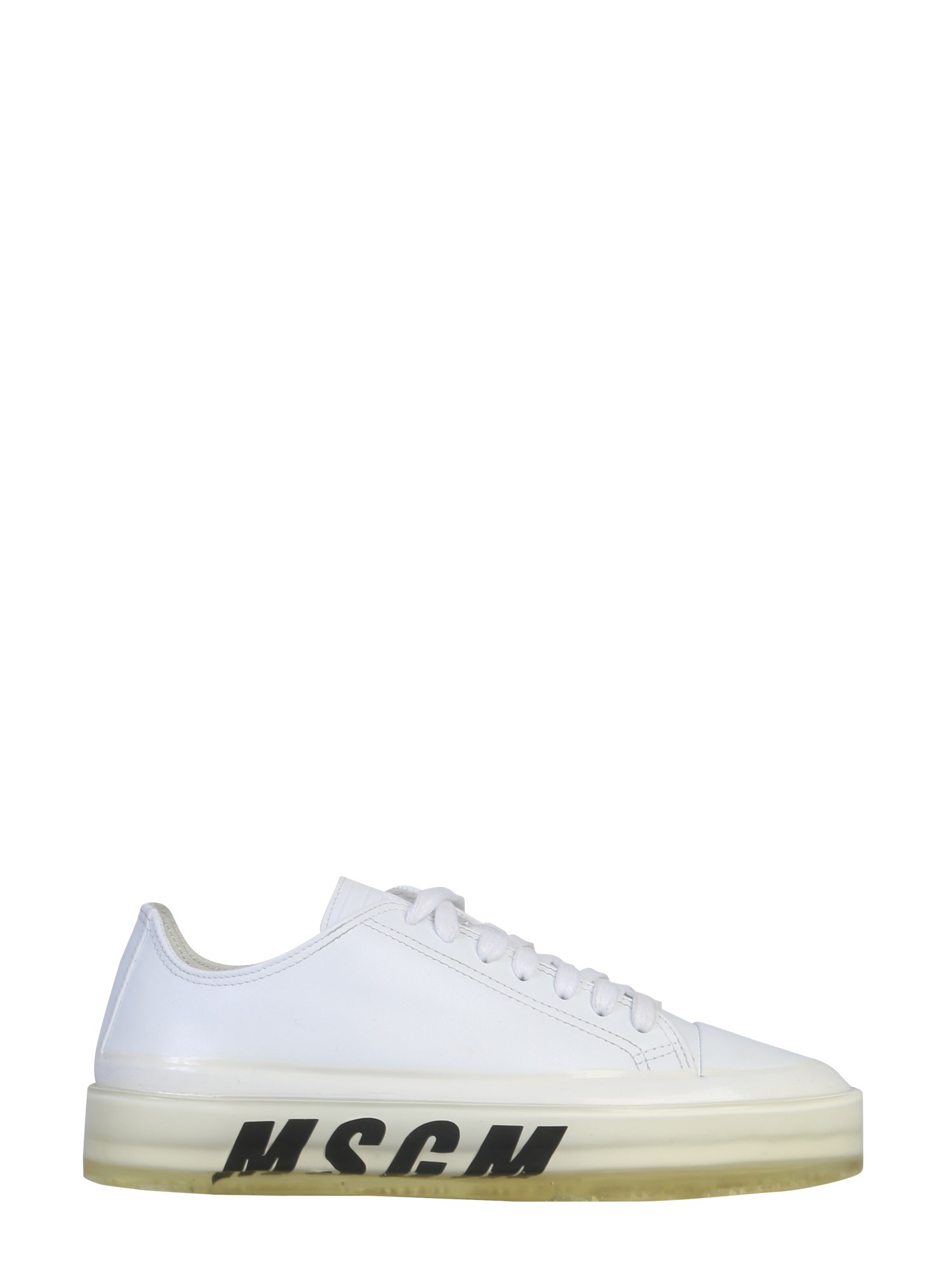 Msgm Oversized Sole Sneakers In White