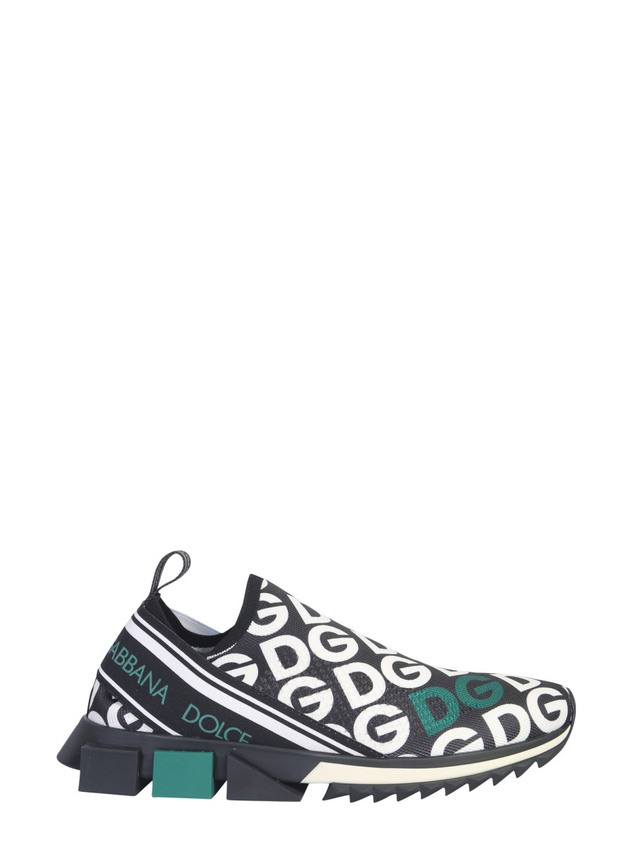 DOLCE & GABBANA - SORRENTO SNEAKERS IN TECHNICAL FABRIC WITH DG MANIA LOGO  - Eleonora Bonucci