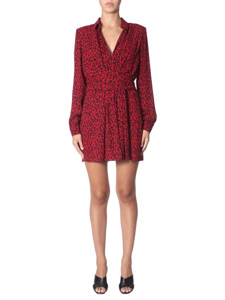 saint laurent leopard print dress