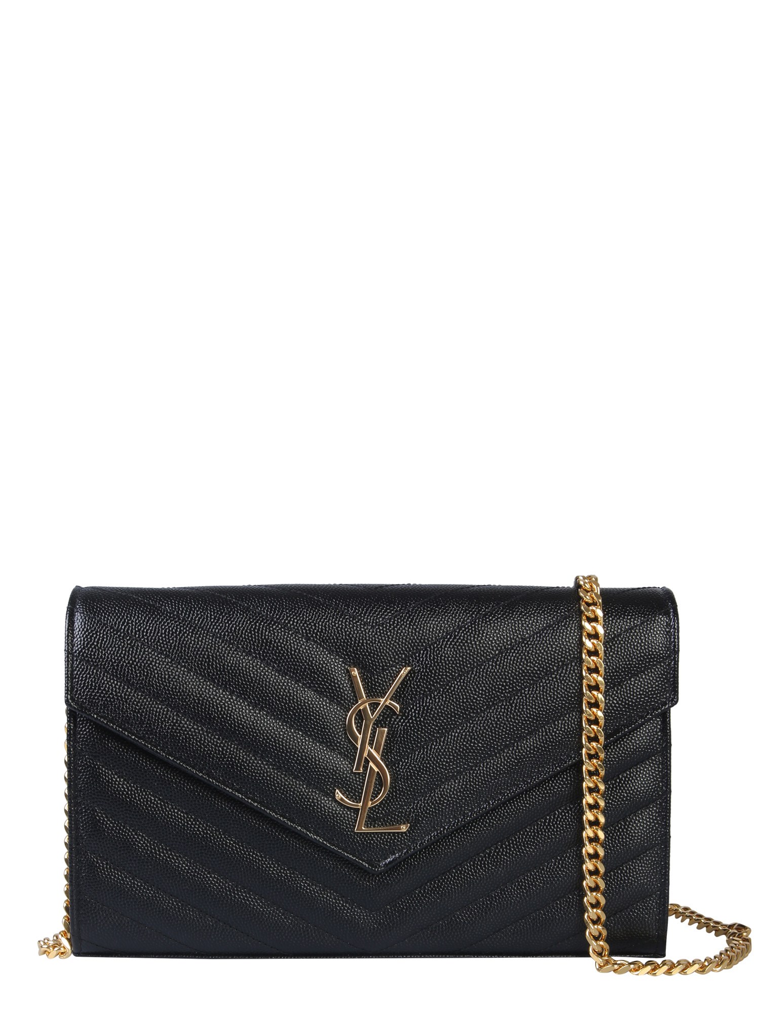 Bolsa monograma de pele Yves Saint Laurent