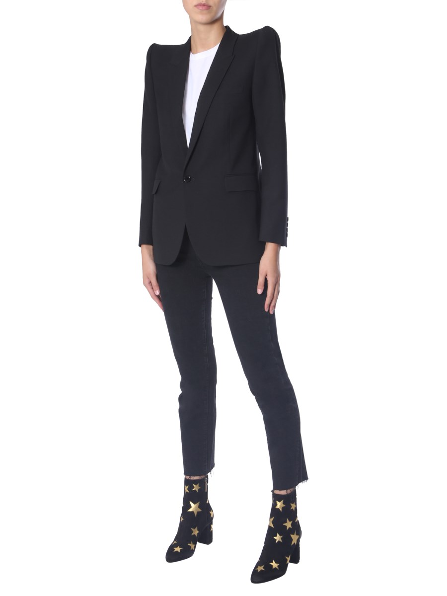 SAINT LAURENT - GABARDINE JACKET WITH PAGODA-SHOULDER - Eleonora