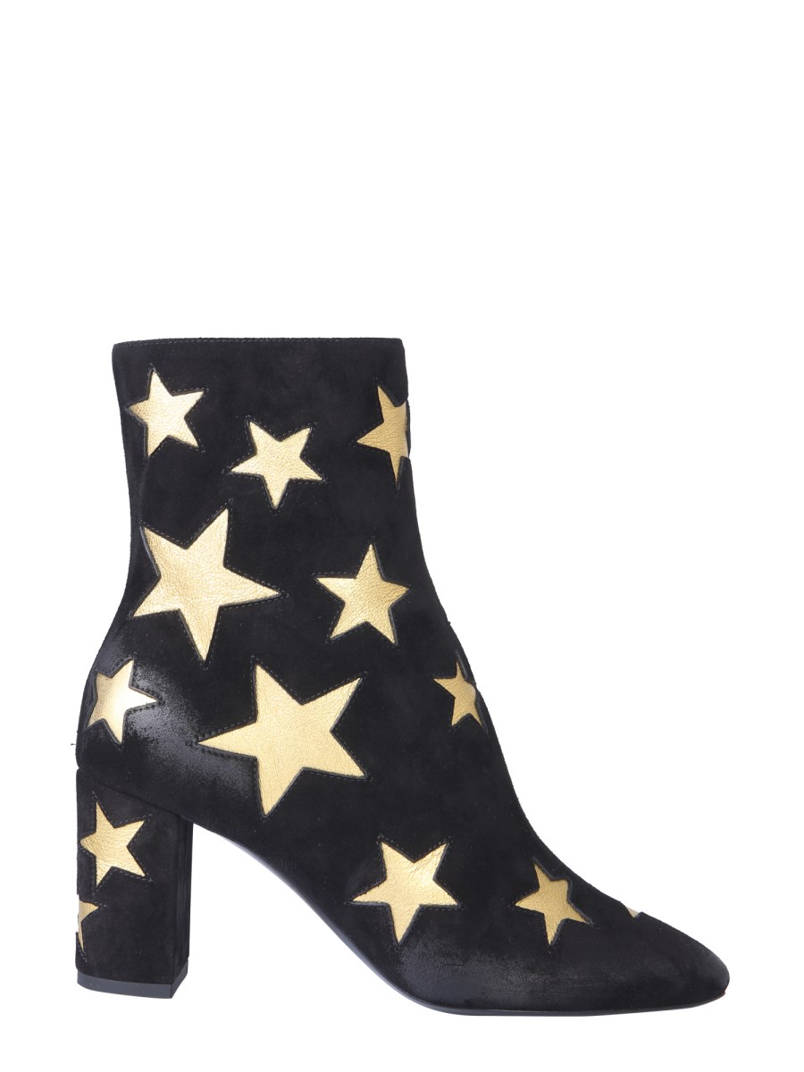 SAINT LAURENT STIVALE LOU IN PELLE SCAMOSCIATA CON STELLE