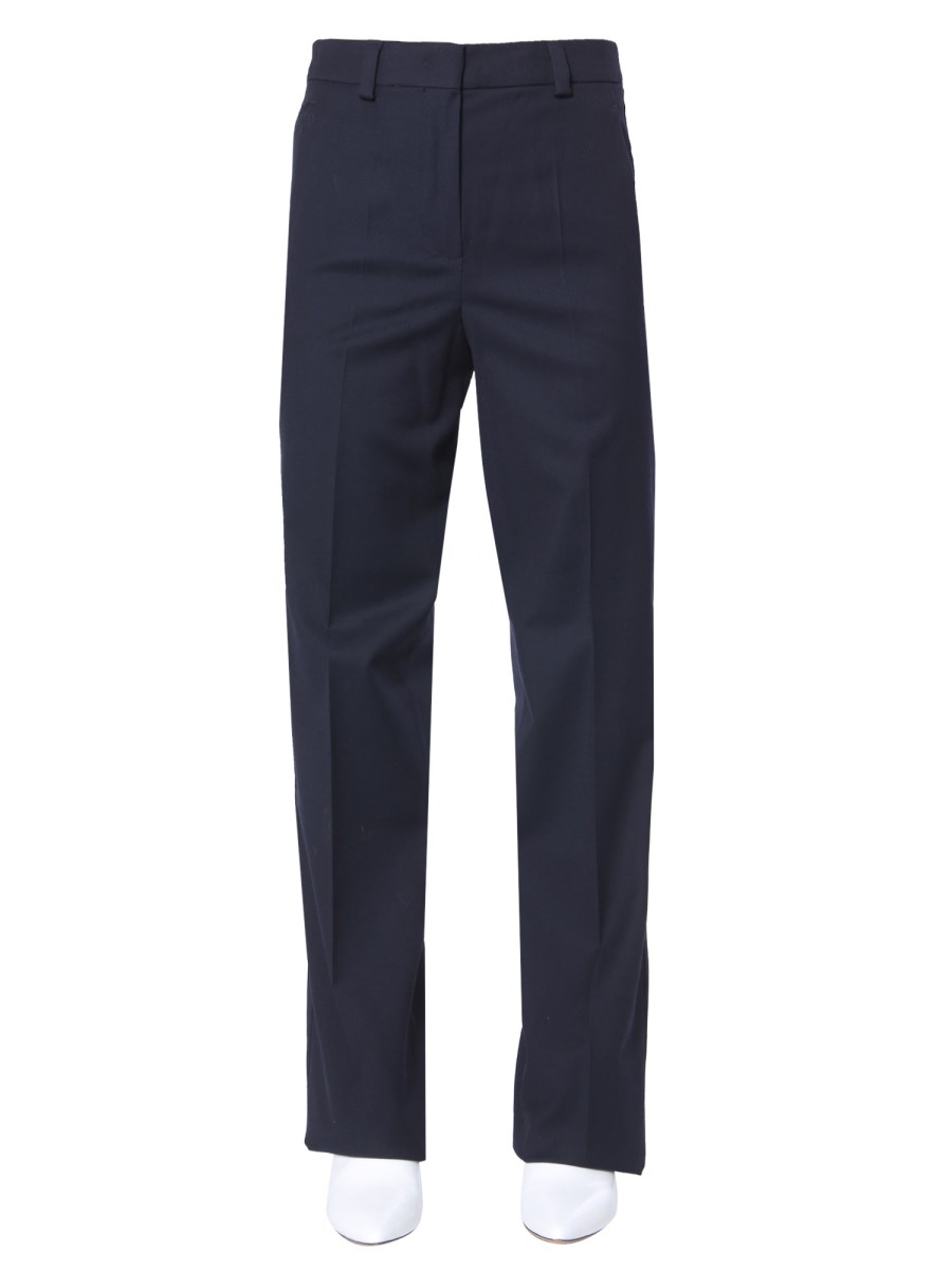 MAX MARA PANTALONE PIGNA IN MISTO COTONE E LANA