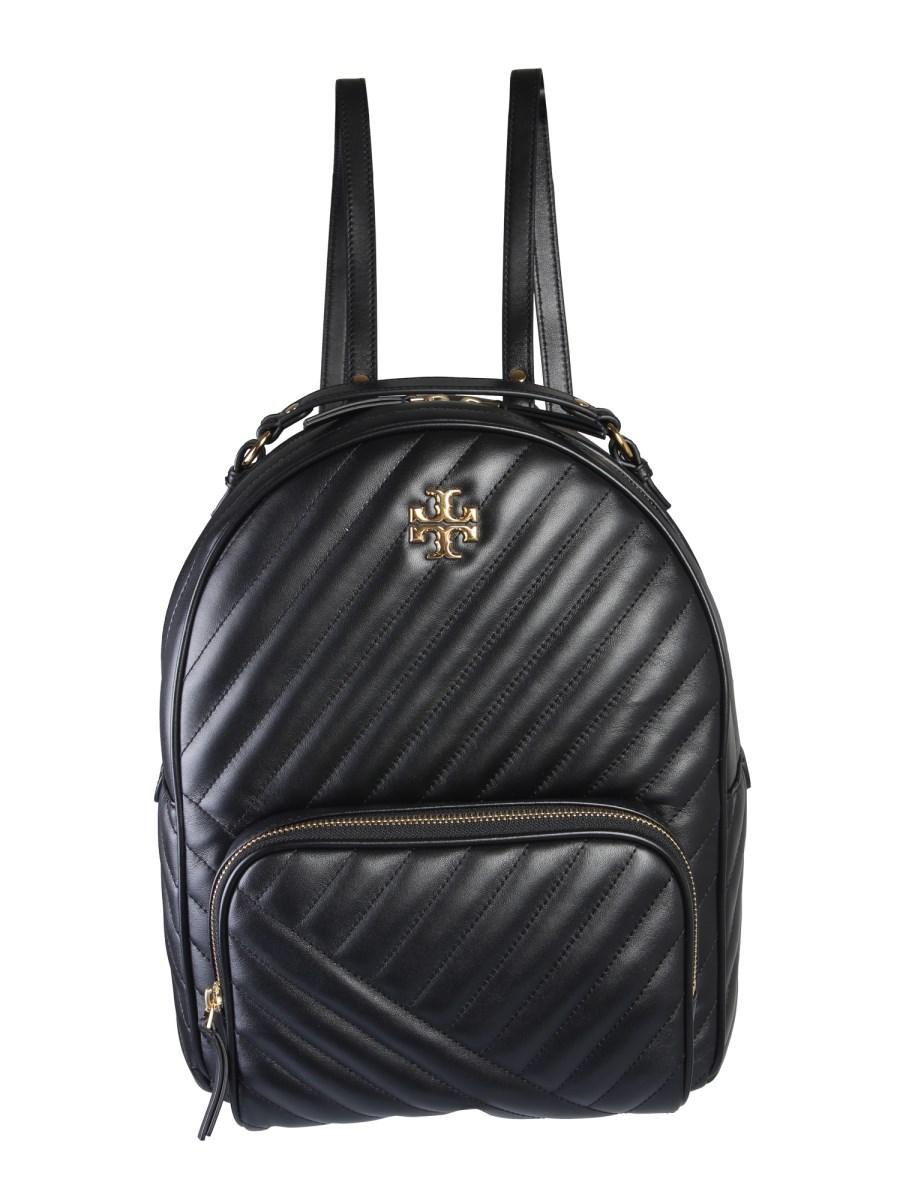 Tory burch black leather sales backpack