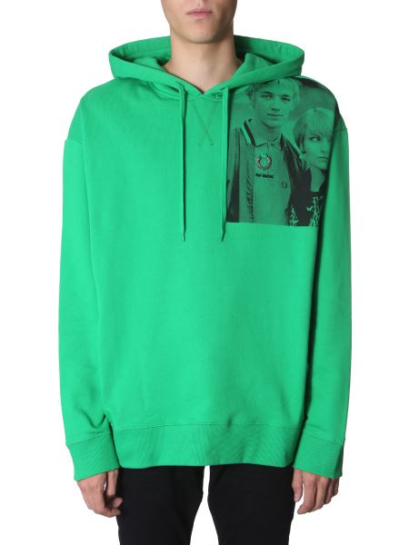 fred perry hoodie green