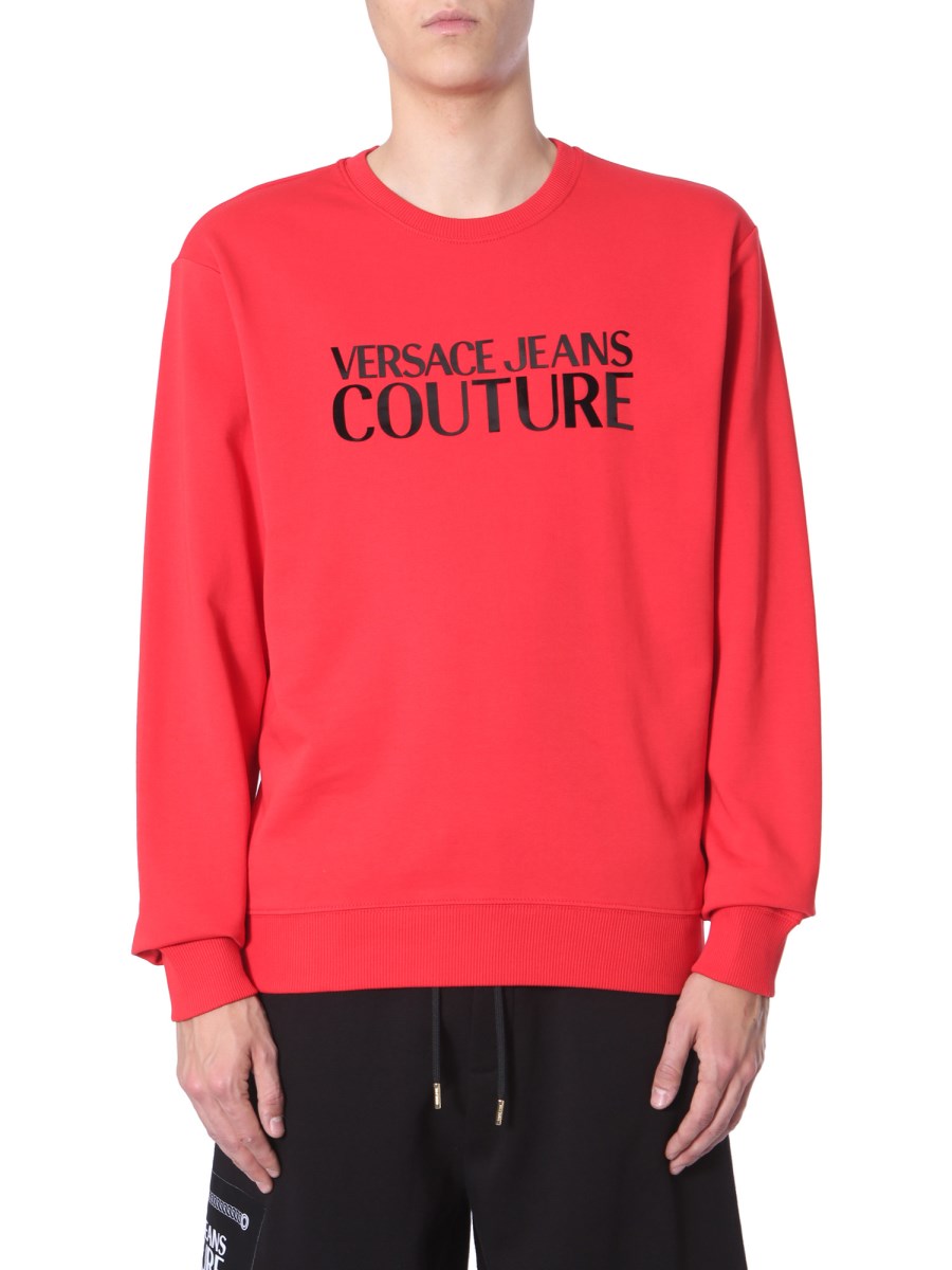 VERSACE Graphic Print Sweatshirt, Red