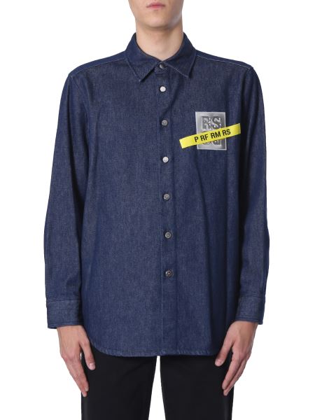 raf simons tape jeans