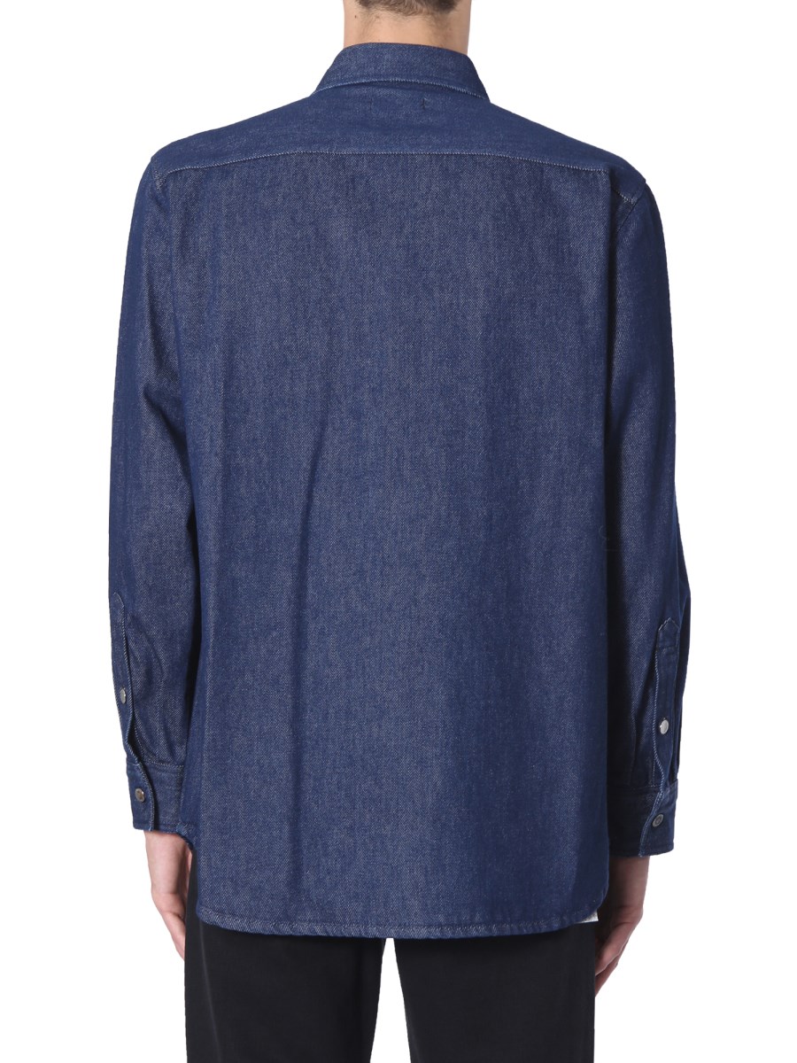 トップス Raf Simons18aw Denim Shirt Cropped Denim Shirt in Black – SVRN