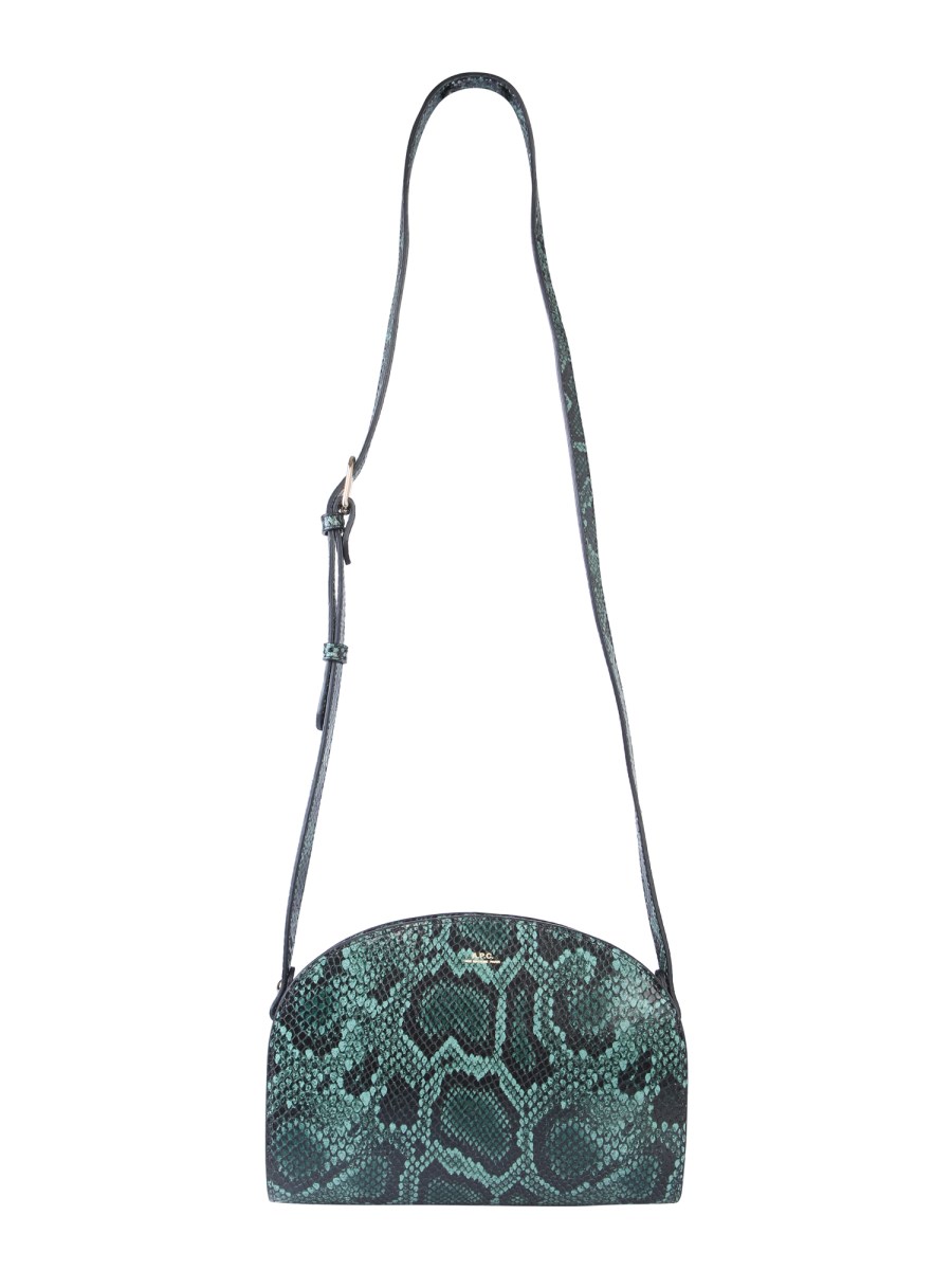 A.P.C. DEMI PYTHON EFFECT LEATHER SHOULDER BAG Eleonora Bonucci