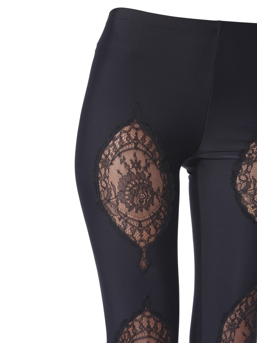 Versace lace leggings sale