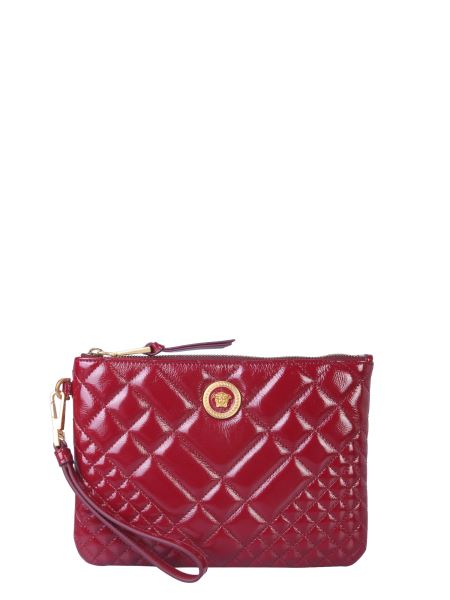 Versace - Quilted Leather Clutch With Medusa Logo