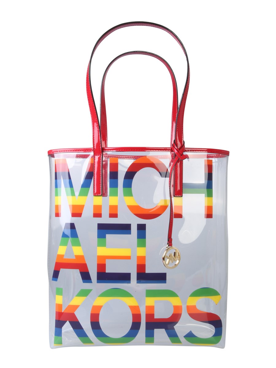 MICHAEL BY MICHAEL KORS - LARGE THE MICHAEL PVC TOTE BAG WITH GRAPHIC LOGO  - Eleonora Bonucci