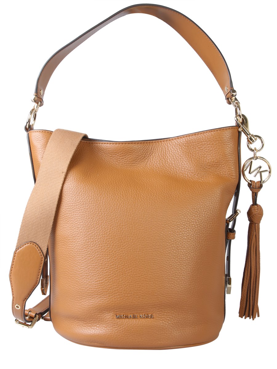 Michael michael kors brooke pebble outlet leather bucket shoulder bag