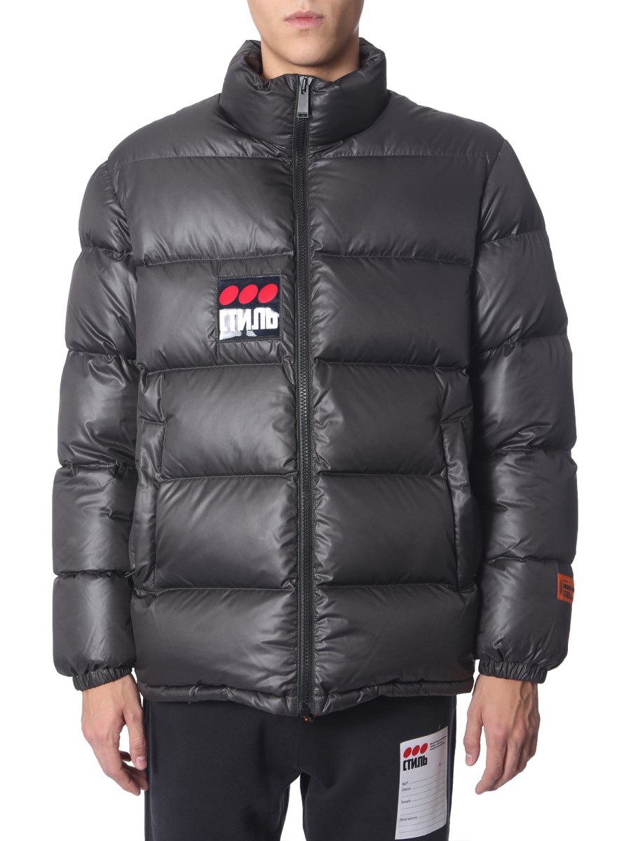 HERON PRESTON HIGH NECK DOWN JACKET WITH CTNMB PATCH Eleonora Bonucci