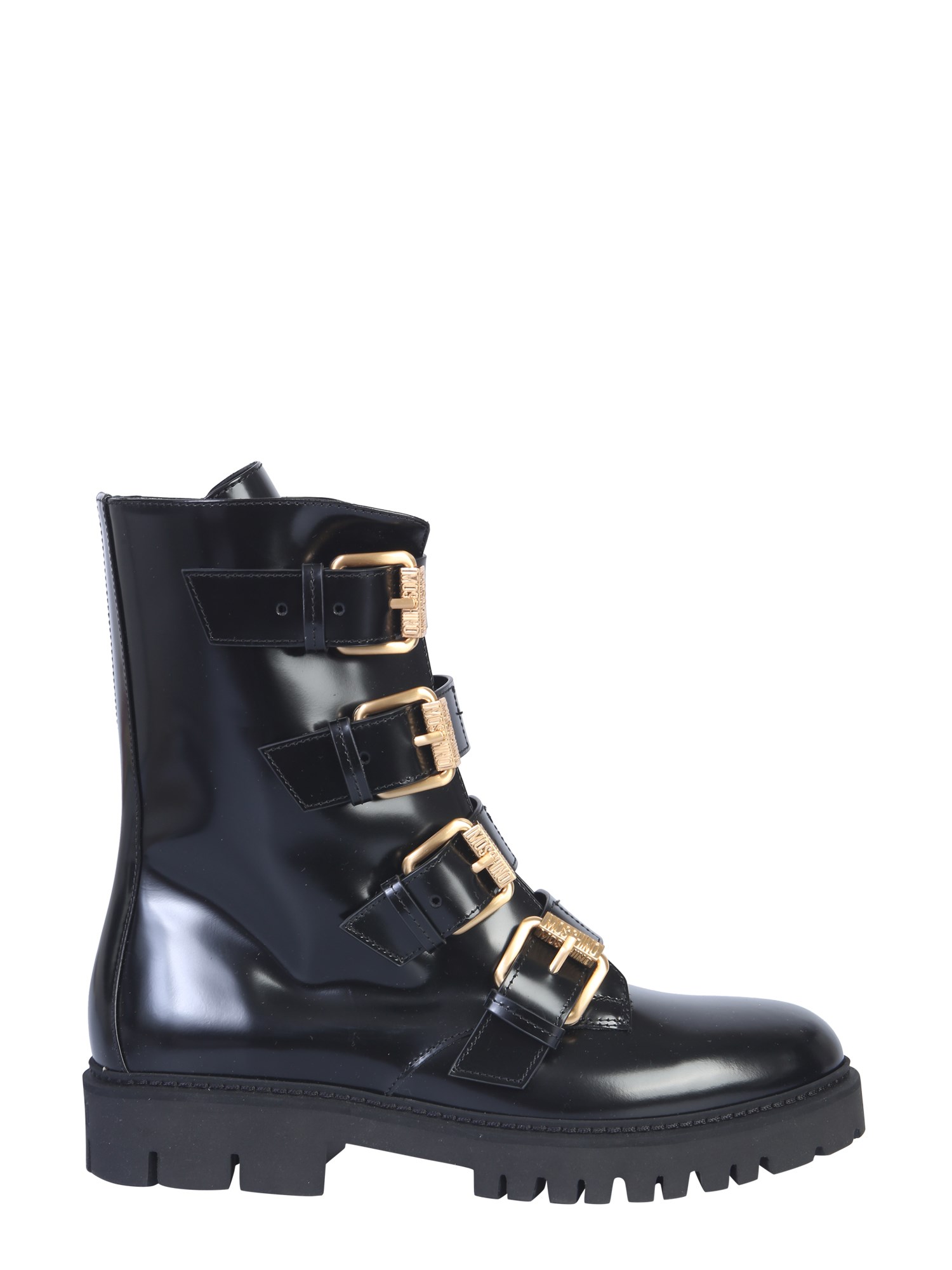 MOSCHINO BOOT WITH BUCKLES,166927