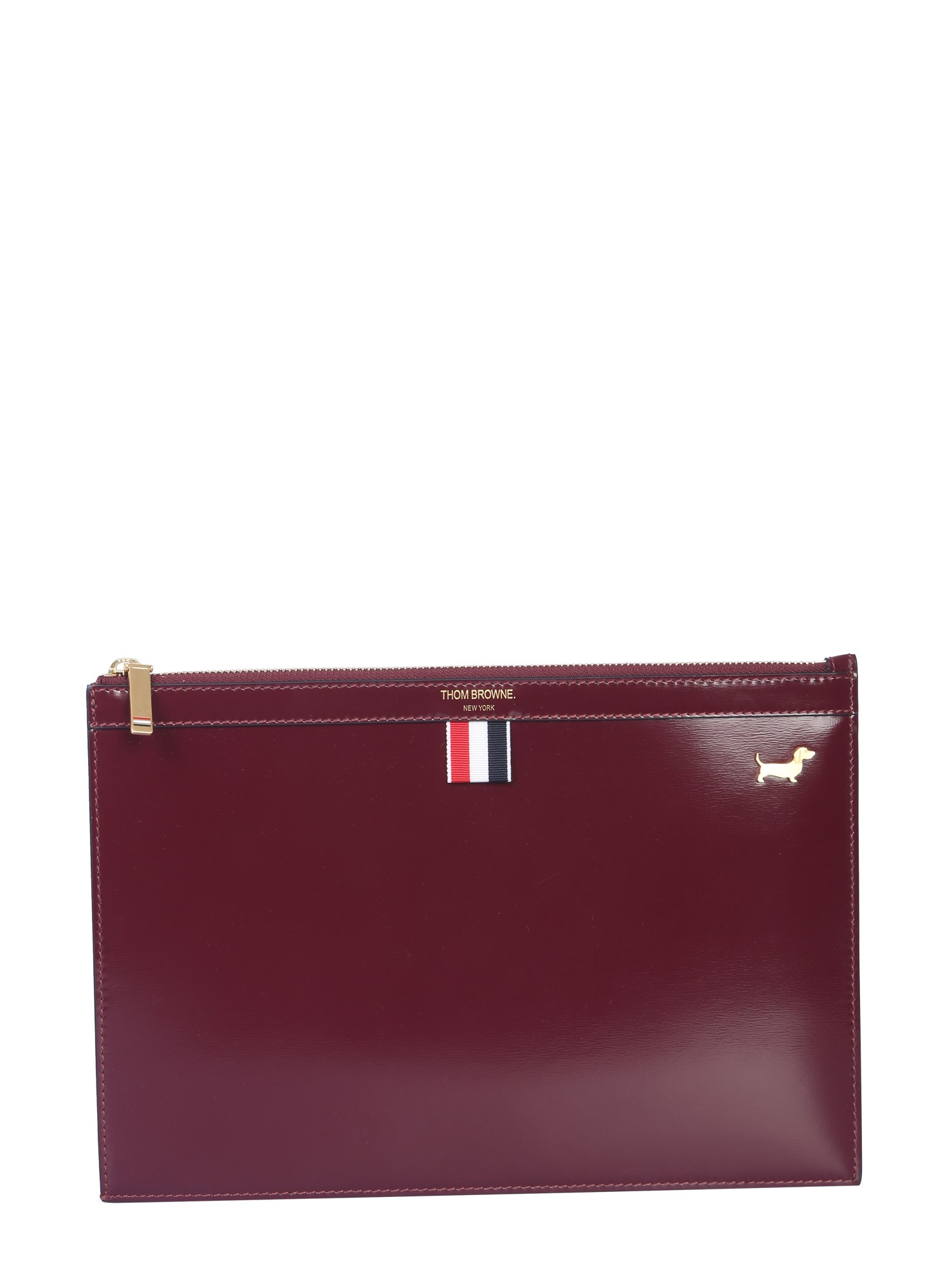 Thom Browne Small Clutch In Bordeaux