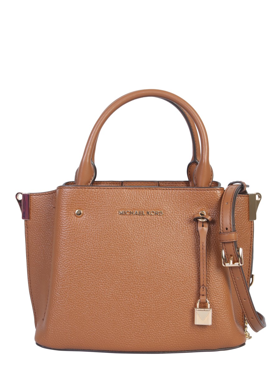 Arielle small pebbled leather satchel sale