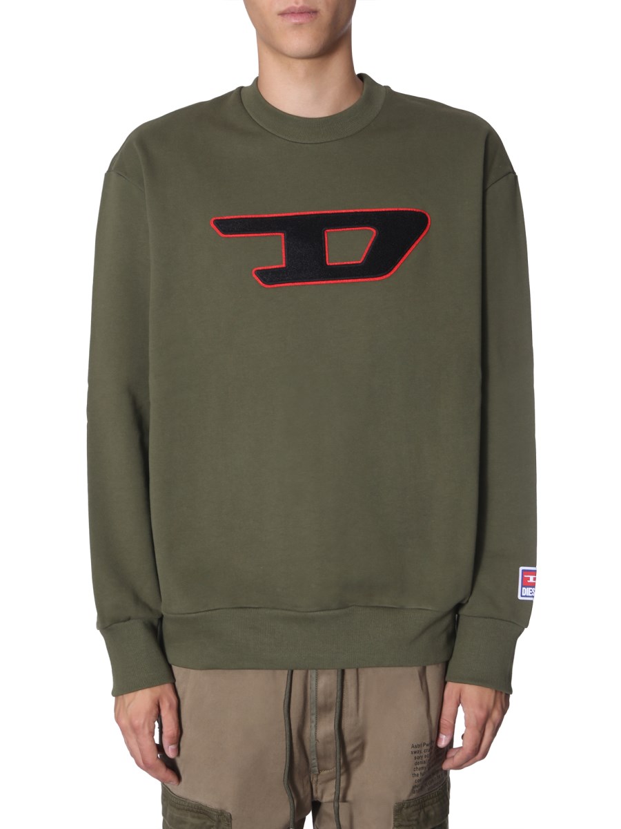 DIESEL S CREW DIVISION D COTTON FLEECE SWEATSHIRT Eleonora Bonucci