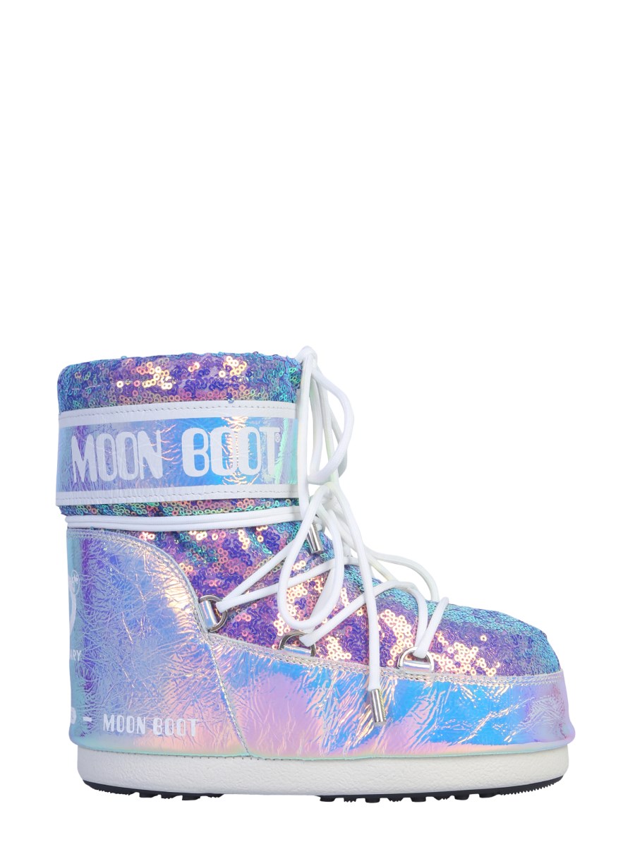 MOON BOOT MOON BOOT CLASSIC LOW 50 ANNIVERSARY IN PELLE HOLO