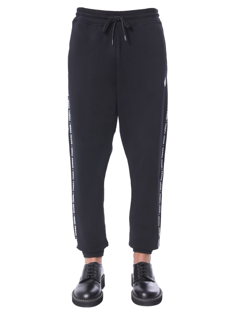 MARCELO BURLON COUNTY OF MILAN CATCH THEM COTTON JOGGING PANTS Eleonora Bonucci