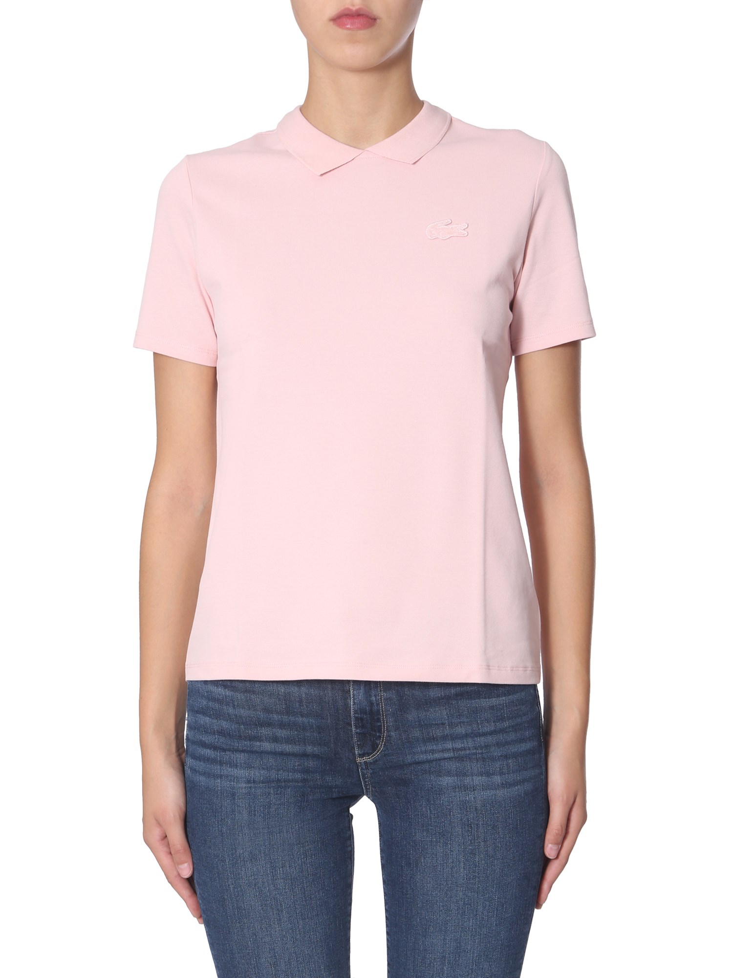 Lacoste Cotton Polo In Pink