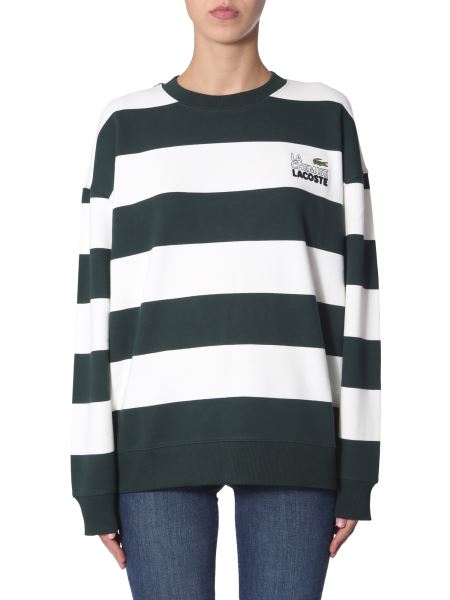 Lacoste Striped Cotton Sweatshirt Women 