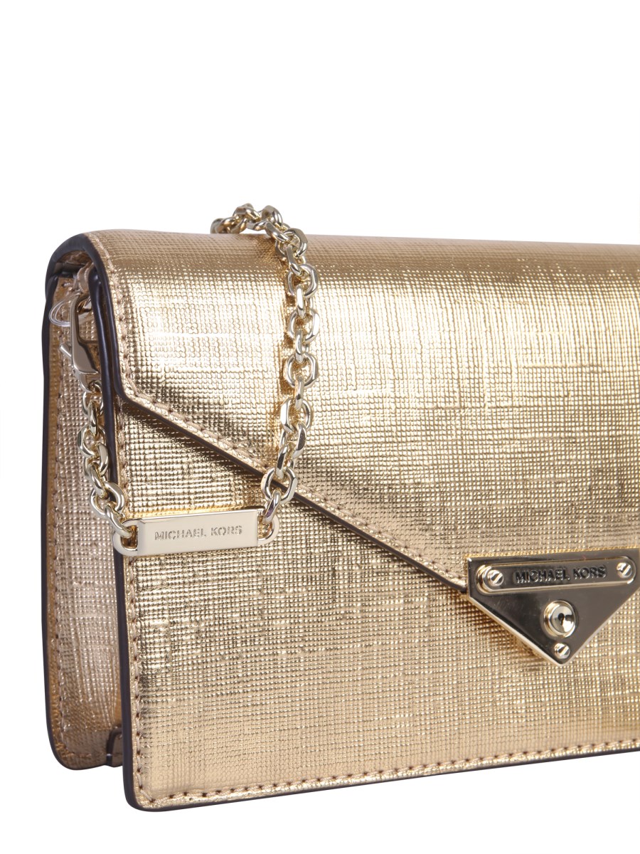 Pochette Grace Medium in pelle metallizzata