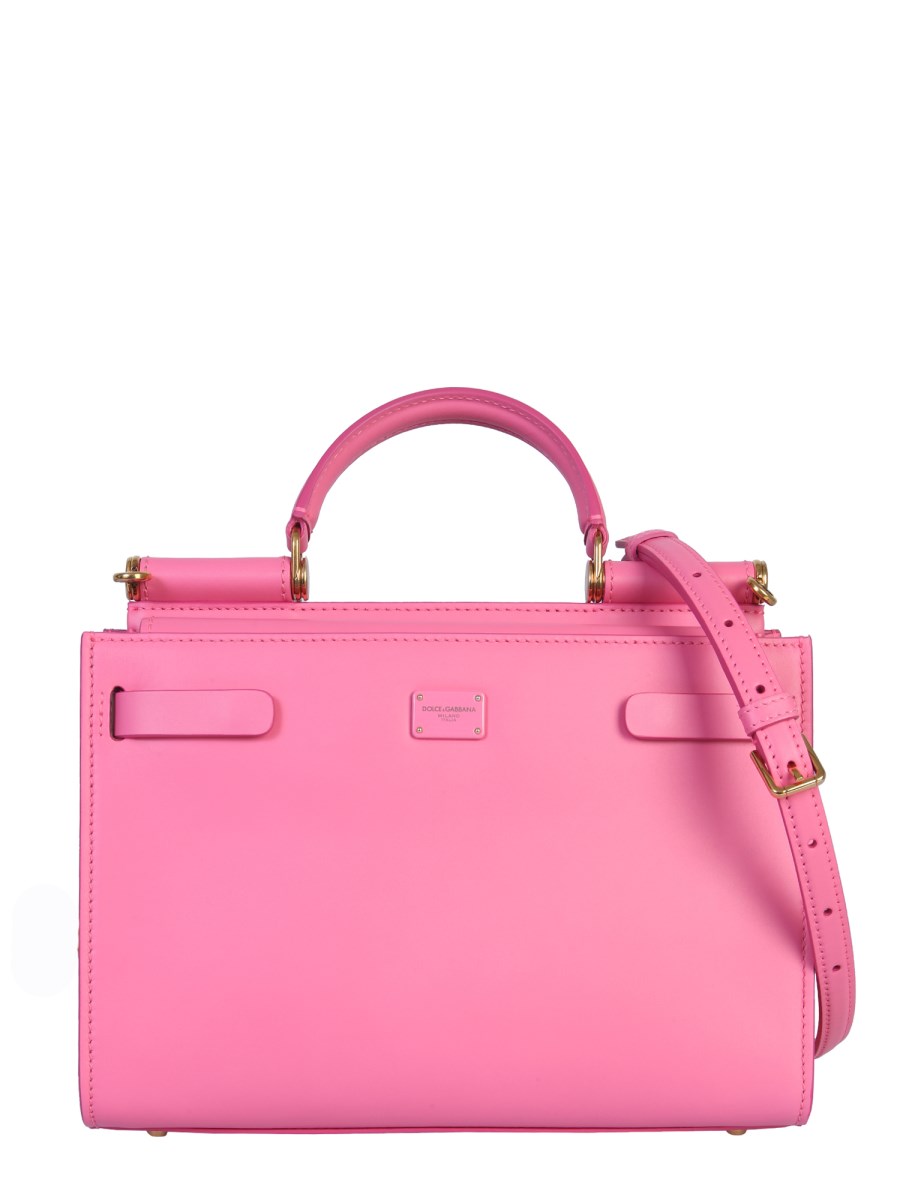 Dolce & Gabbana Sicily Small Leather Bag in Pink