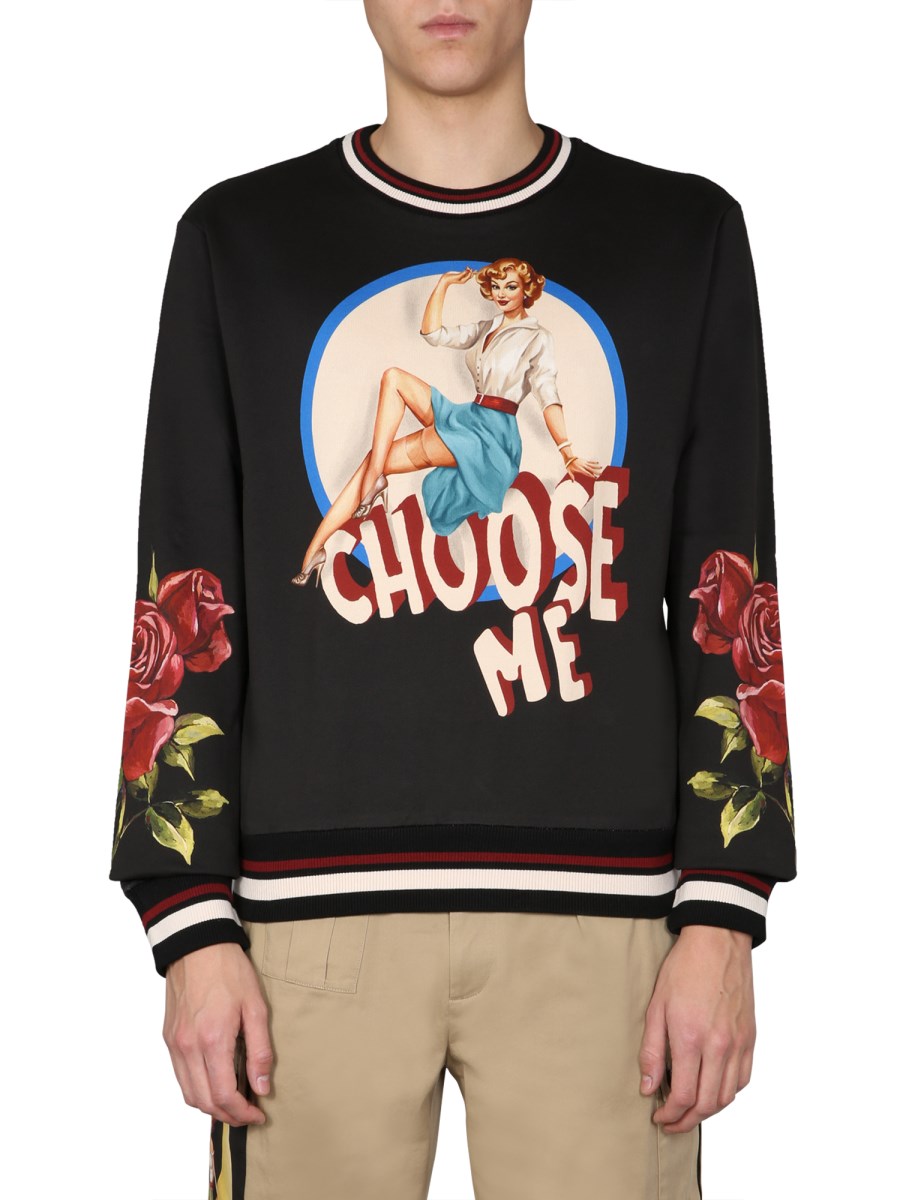 Dolce and gabbana choose me sweatshirt new arrivals