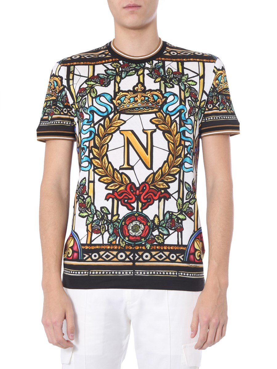 T-shirts e Polo Dolce & Gabbana Uomo Abbigliamento Top e t-shirt T-shirt Polo T-shirt in cotone male 48 
