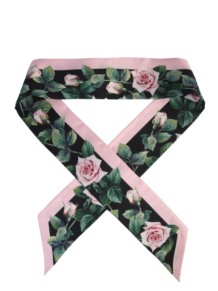 DOLCE & GABBANA - ROSE PRINT CHARMEUSE LEGGINGS - Eleonora Bonucci