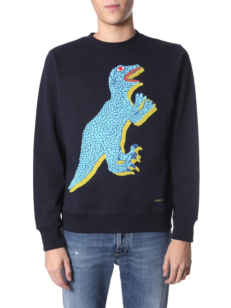 PS BY PAUL SMITH DINO ROUND NECK COTTON SWEATSHIRT Eleonora Bonucci