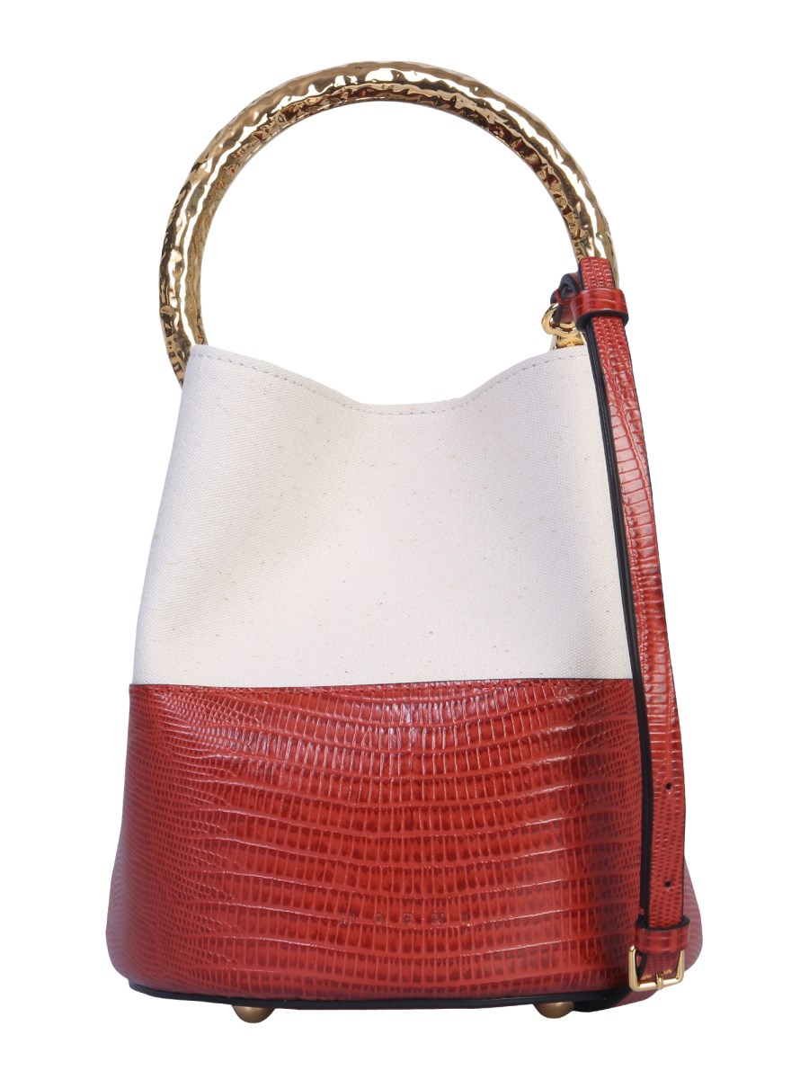 Marni pannier best sale leather bucket bag