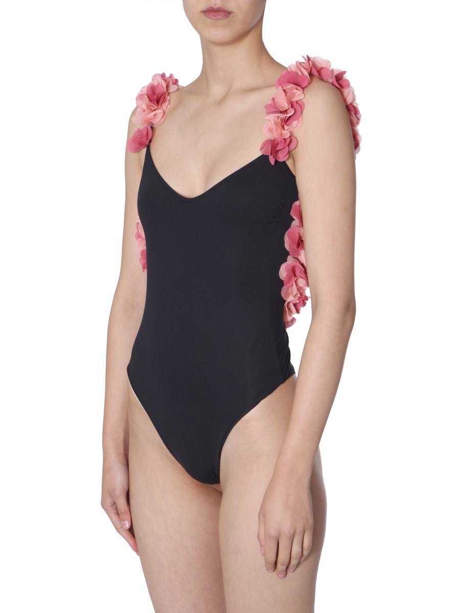 LA REVECHE ADEL ONE PIECE SWIMSUIT WITH APPLIED FLOWERS