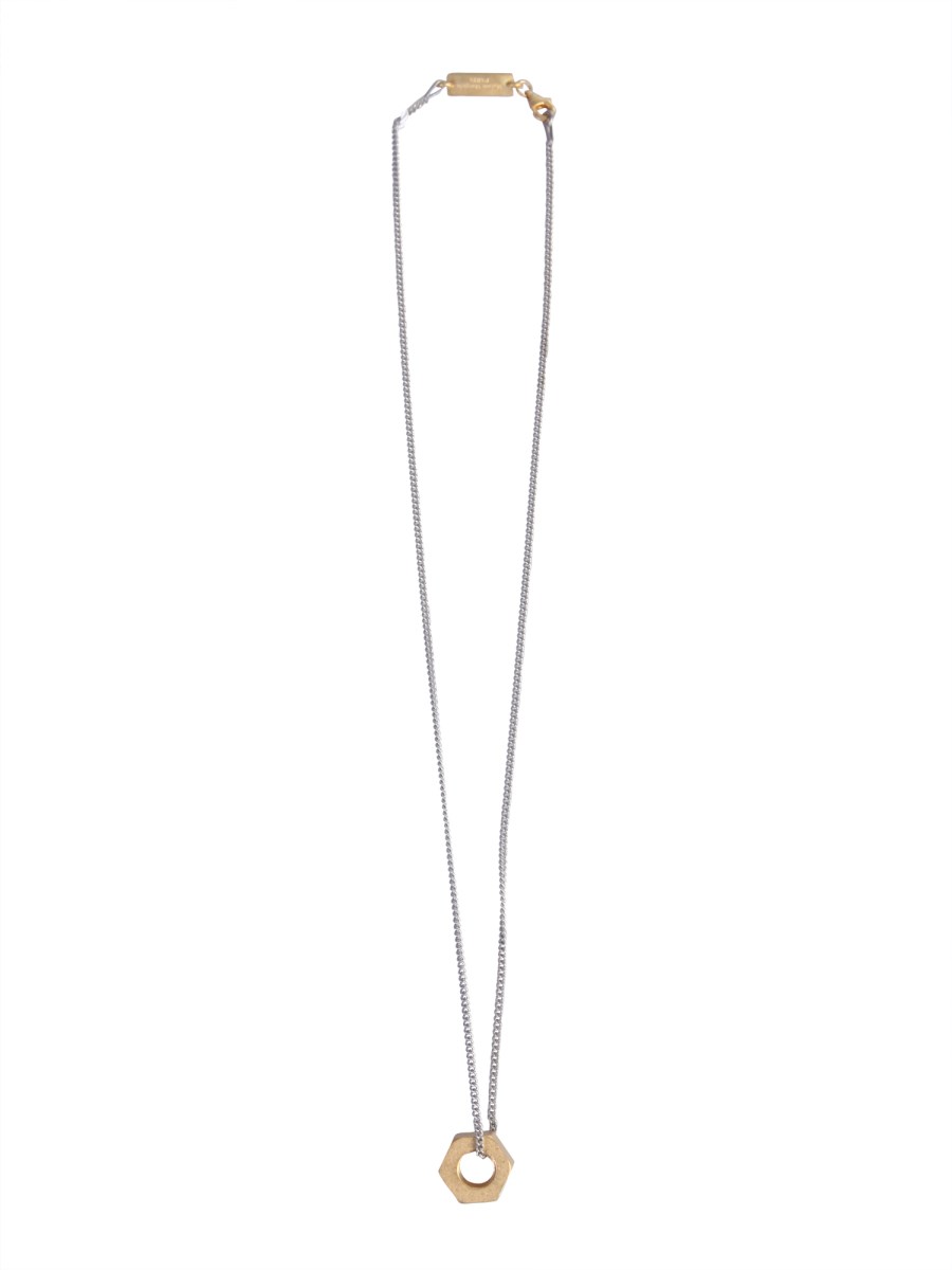 アクセサリー Maison Margiela 20SS Nut Necklace MAISON MARGIELA - SILVER NECKLACE WITH NUT-SHAPED PENDANT