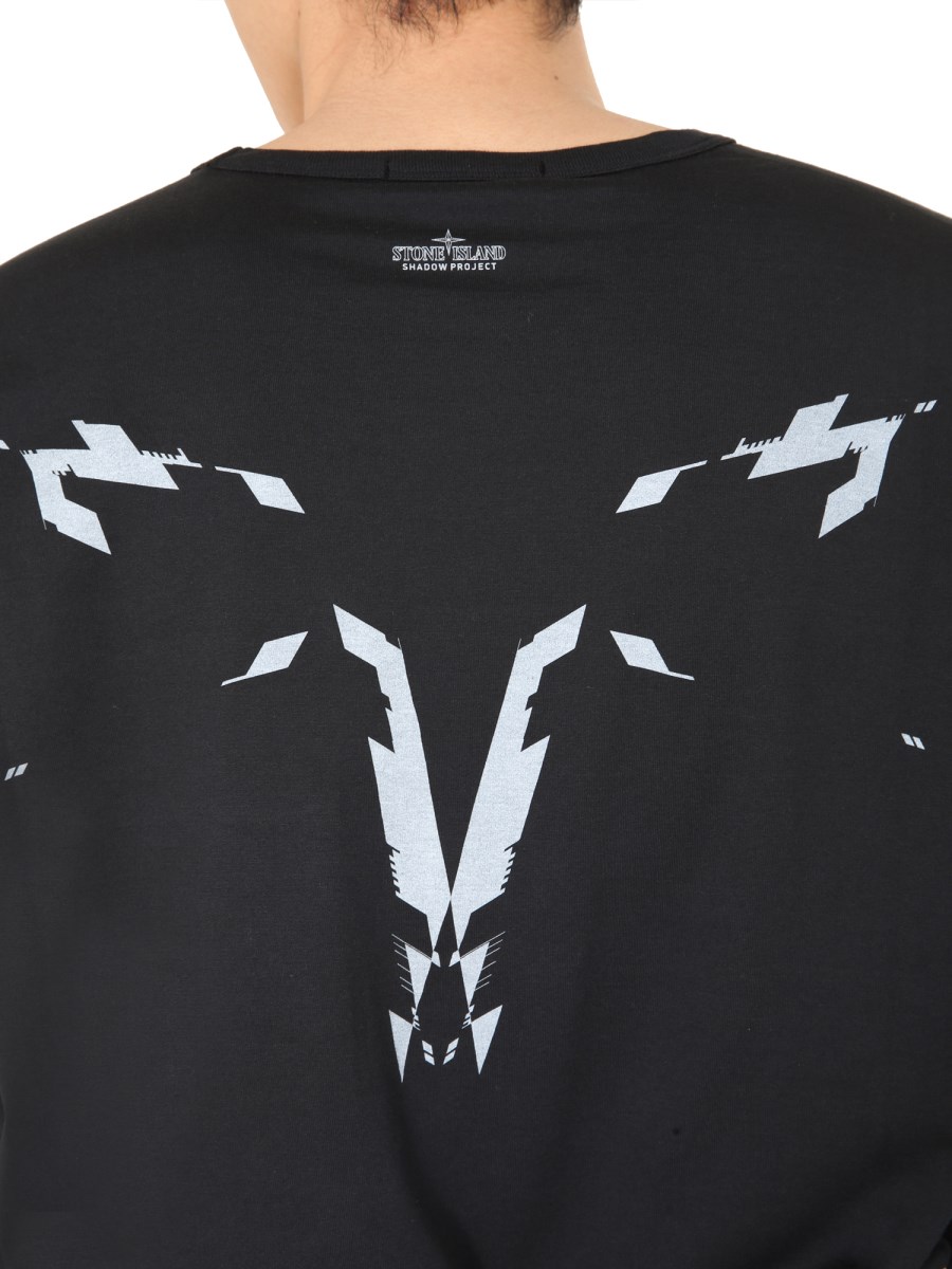STONE ISLAND SHADOW PROJECT - LONG SLEEVE COTTON PRINTED T-SHIRT