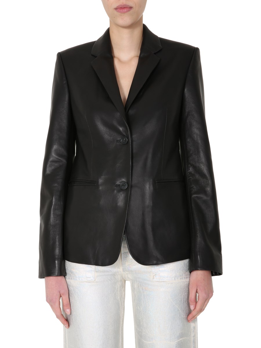 HELMUT LANG LEATHER BLAZER Eleonora Bonucci