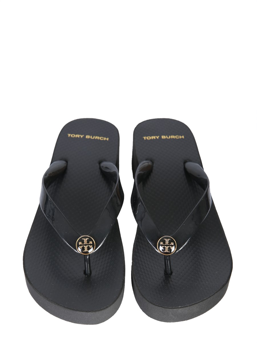 TORY BURCH - FLIP FLOPS WITH CARVED WEDGE - Eleonora Bonucci