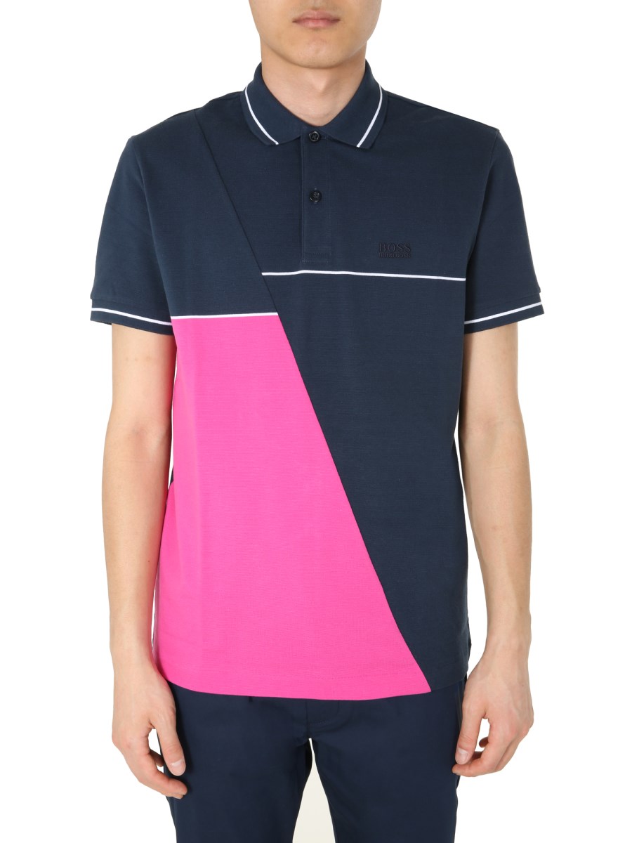 BOSS PADDY REGULAR FIT COLOURBLOCK COTTON POLO SHIRT Eleonora Bonucci