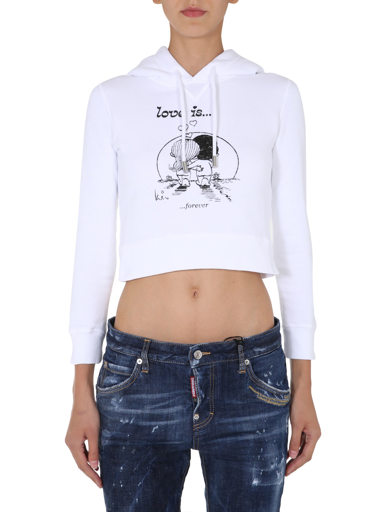 dsquared cropped sweatshirt