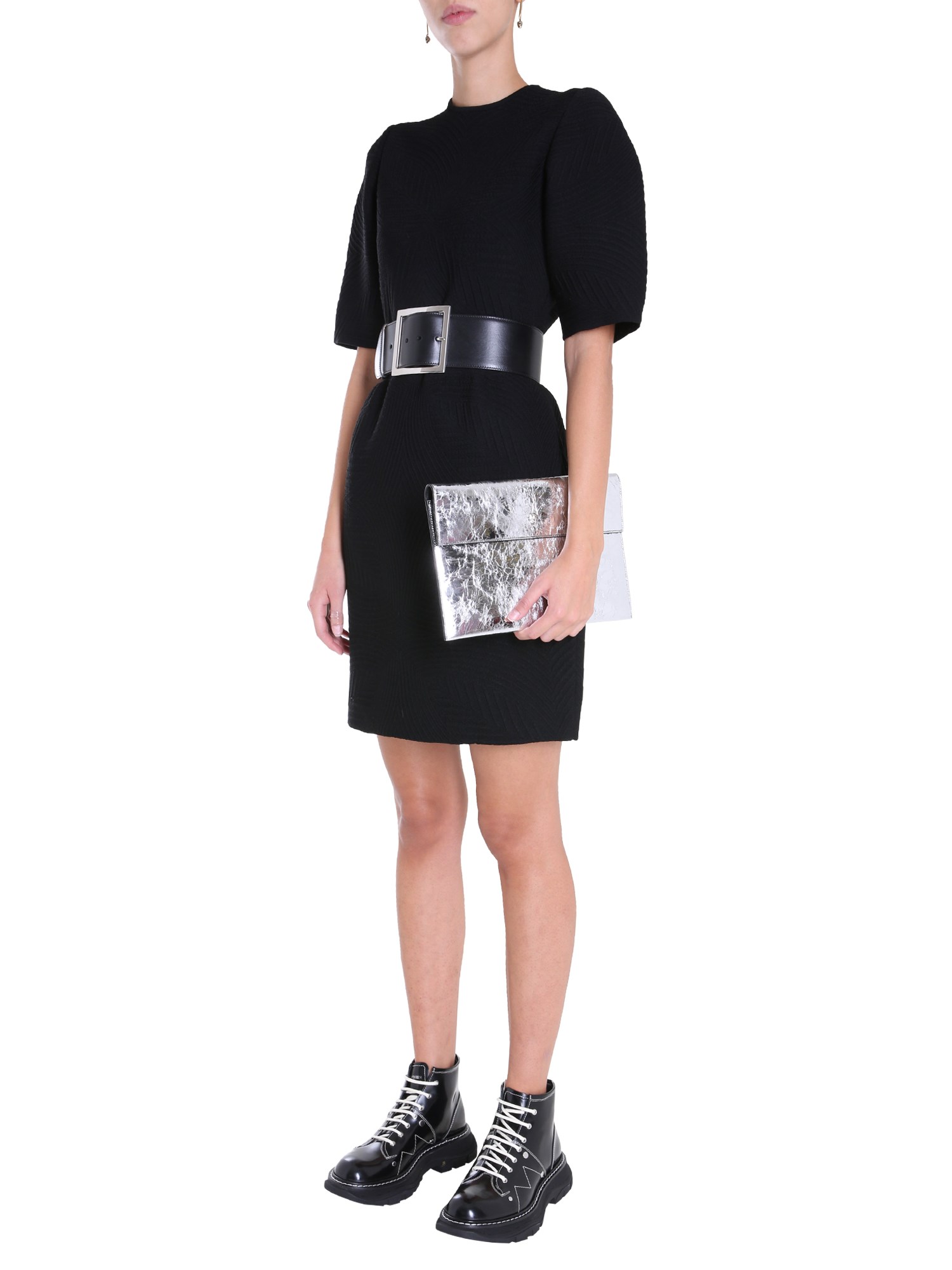 alexander mcqueen mini dress with wide sleeves