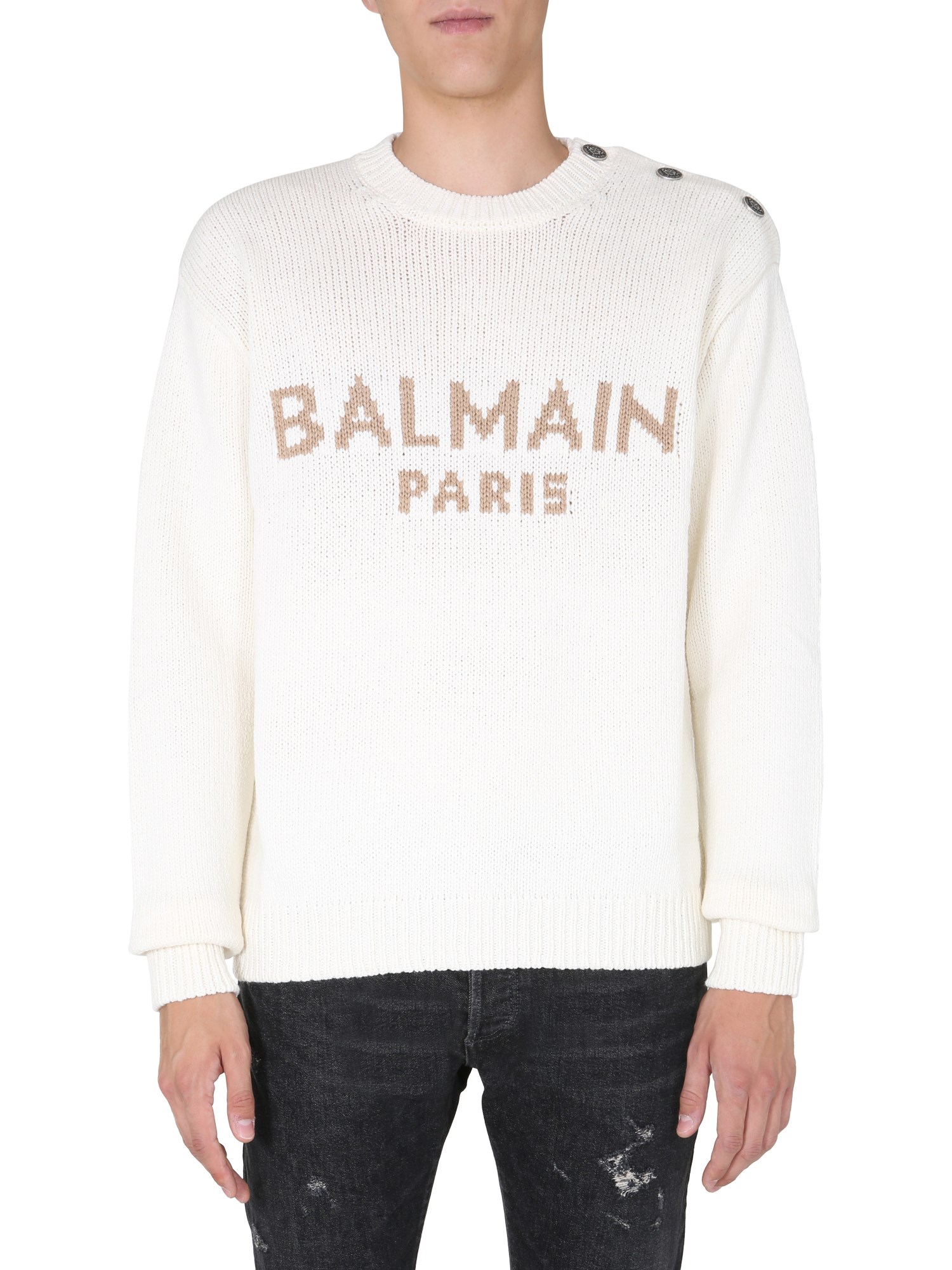 balmain crew neck sweater